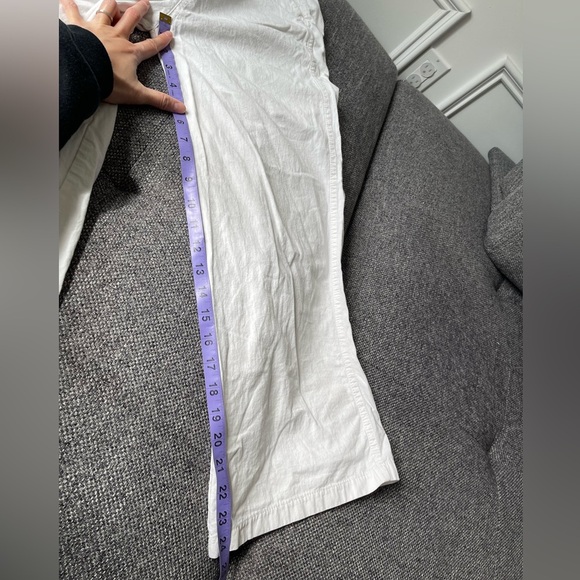 Women white high waisted straight leg pants - Picture 7 of 7